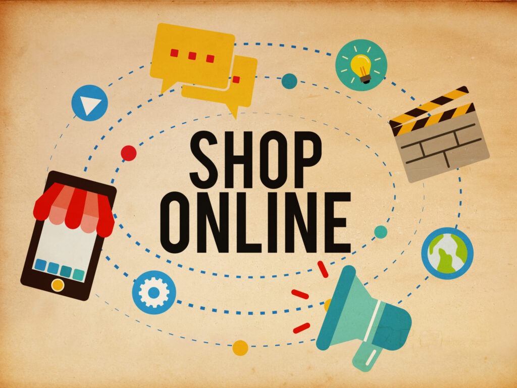 Shop Online Ecommerce Marketing Business Concept